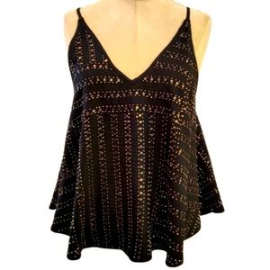 Free People Beaded Sequin Camisole Top Sz XS